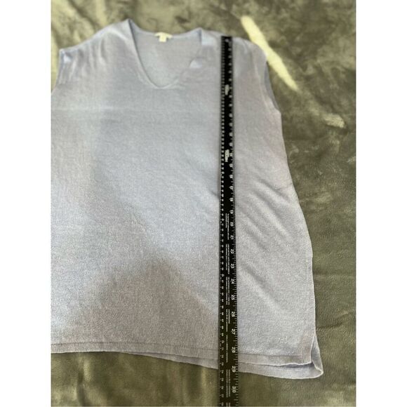Pure Jill Sweater Womens Size Large Lavender Tunic Linen Blend Sleeveless V-Neck - Picture 7 of 8